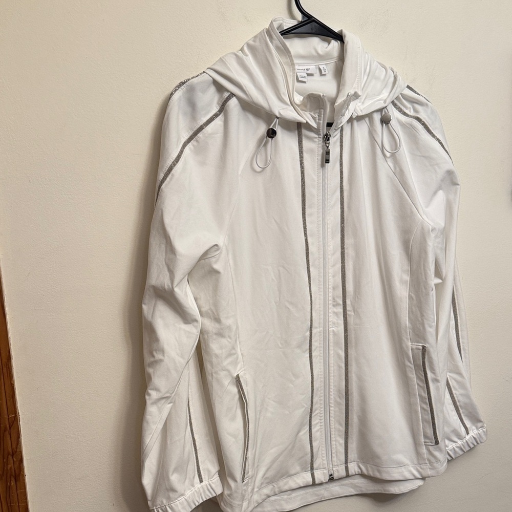 Chico's White Windbreaker Jacket